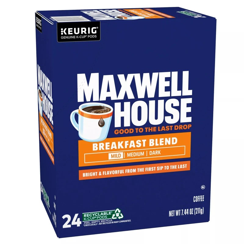 Maxwell House Light Roast Breakfast Blend - 24 K-Cup Coffee