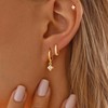 Gold Hoop Earrings for Women Stacks - Dainty Gold Plated
