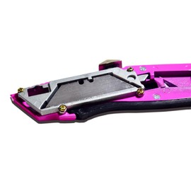 The Original Pink Box Auto-Loading Utility Knife, Pink | 3-Position Retractable Box Cutter with 5 Pre-loaded Blades