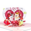 GREETING ART Dog Love Card, Pop Up Anniversary Card, Happy