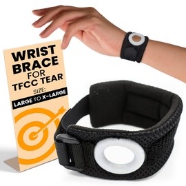 BULLSEYE Wrist Band with Silicone Ring for Pinky and Ulnar Sided Wrist Pain, and DRUJ Instability - Repetitive Use Injury & Stabilizer for TFCC Tear Recovery - Size L/XL (18-22 cm)