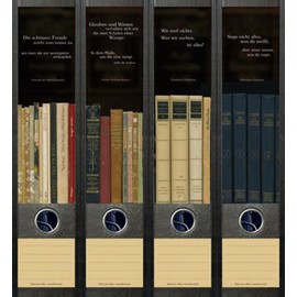 Set of 4 Folder Spines for Wide Folders Books 1-4 Lexicon Stickers Labels Decoration AJ 050