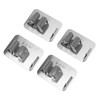 4Pcs Silver Mop Broom Holder with Hook Wall Mounted 304