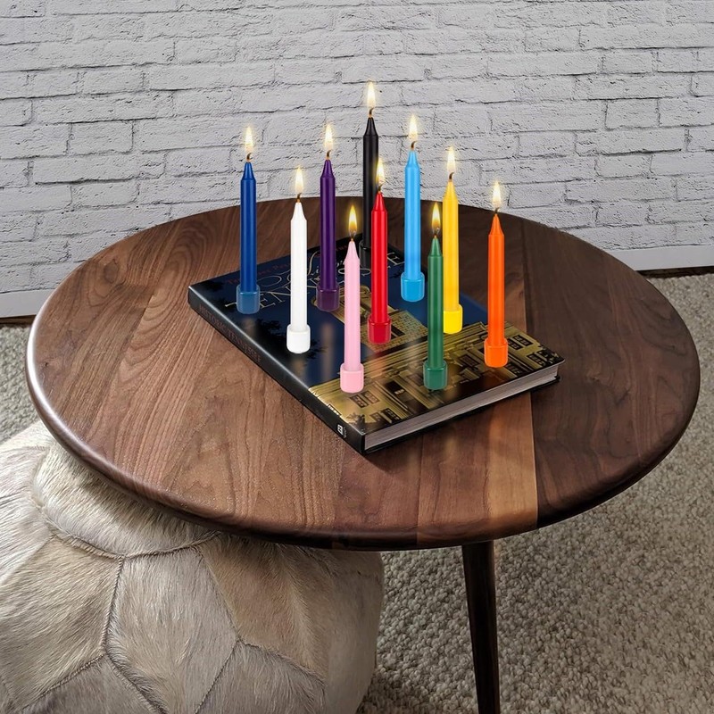 Mega Candles 40 pcs Unscented Assorted Colors Exquisite Mini Taper
