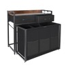 Rolling Laundry Sorter with wheels, Laundry Hamper 3 Section with