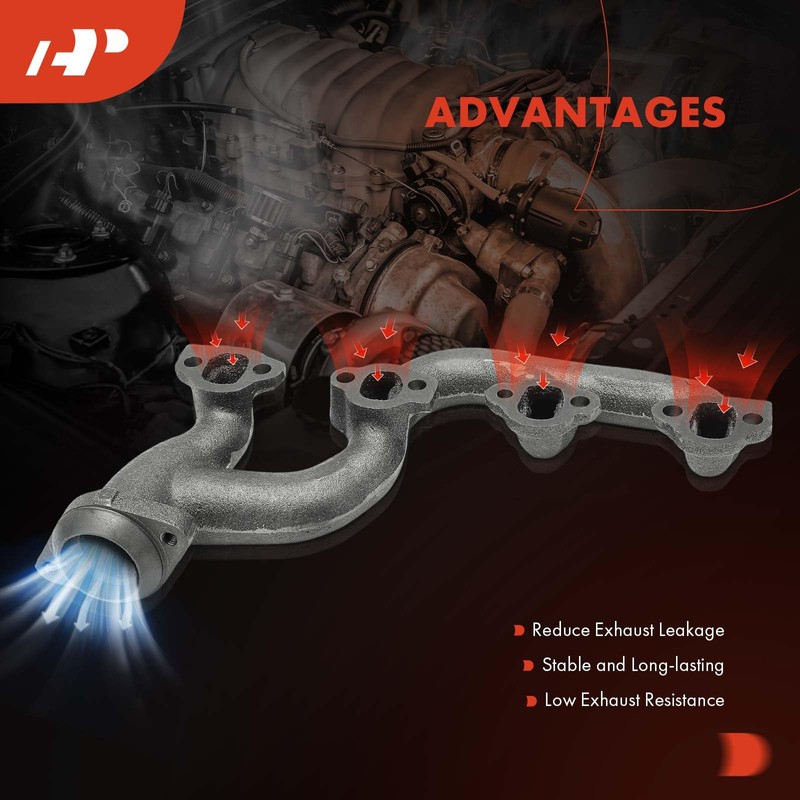 A-Premium V8 5.0L Exhaust Manifold Kit W/Gasket, Bolts Compatible with