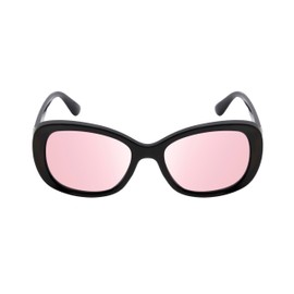 Calabria Sophia Pink Tint FL-41 Reading Glasses +3.00 Black Women's Migraine Glasses FL41 Fluorescent Blue Light Sensitivity