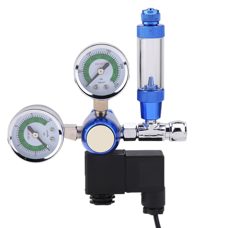 G5/8 Aquarium CO2 Regulator Check Valve Bubble Counter with Solenoid