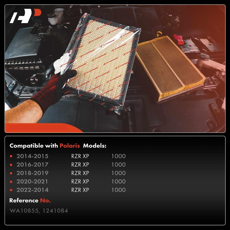 A-Premium 2-PC Engine Air Filter - Compatible with Polaris RZR