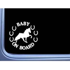 EZ-STIK Walking Horse Baby On Board Sticker L748 6 inch Horse Rescue Decal