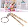 Mini Drum Sticks Keychain Wooden Decoration Accessory Percussion 2 Drumstick