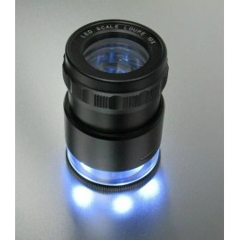 Unbranded 10X LED Lighted USB Rechargeable Loupe Magnifier Microscope with reticle & case