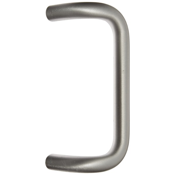Rockwood BF157A.28 Aluminum 90-Degree Offset Door Pull, 1" Diameter x 9" Center-to-Center, Through Bolt Mounting for 1-3/4" Door, Clear Anodized Finish