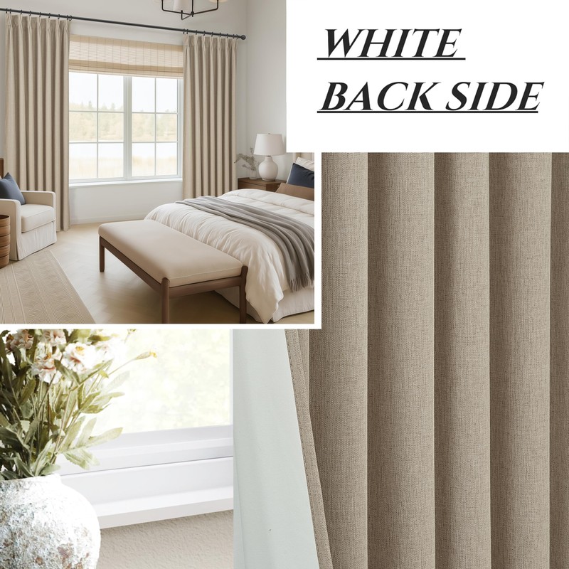 Black Out 96 Inch Long Boho Curtains 2 Panel Set,