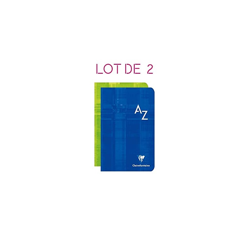 Clairefontaine 63608AMZC Set of 2 Stapled Alphabetical Directories - 11x17