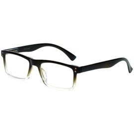 M Readers 104 Rectangular Reading Glasses +2.25 Black Olive Green Men Women Stylish Fashion Unisex Trendy Eyeglasses w/Case