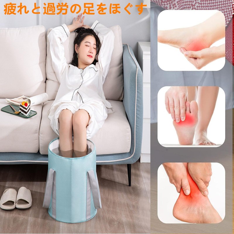 SensaBliss Folding Bucket, Foot Bath, Heat Retention, Large Capacity, Deep