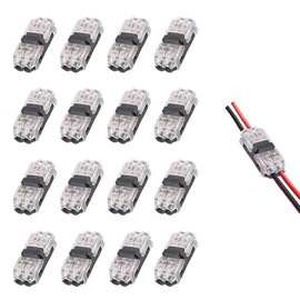 Low Voltage Wire Connectors, Wire Tap 20-24 Gauge Wire Connectors Splicer, I Type 2 Pins 16 Pack