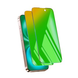 jehezkel Privacy Screen Protector for iPhone 16 Pro Max Tempered Glass 6.9 inch Private Protective Film Anti-Blue Light Anti Spy No-Bubble Gradient Green [HD Clarity], 2-Pack