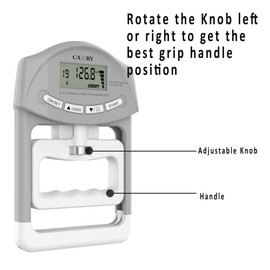 CAMRY Digital Hand Dynamometer Grip Strength Measurement Meter 198Lbs / 90Kgs Auto Capturing Electronic Hand Grip Power