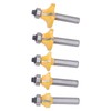 5 Pcs Round Over Router Bit 8mm Shank Carbide Corner