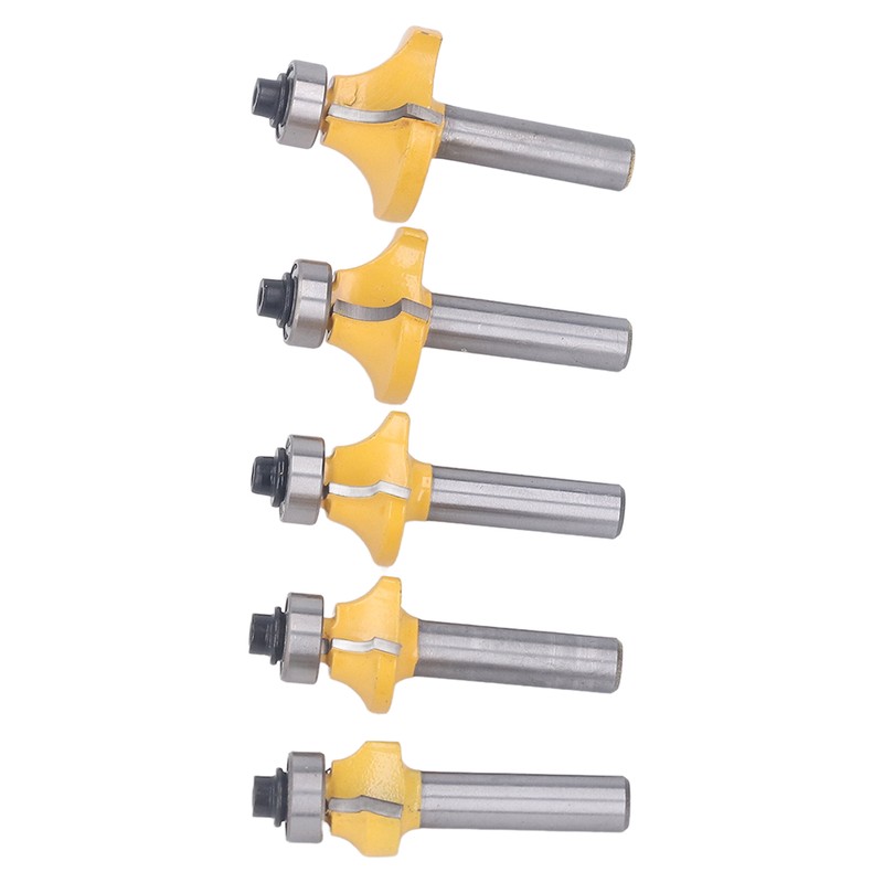 5 Pcs Round Over Router Bit 8mm Shank Carbide Corner