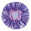 Bodylife Shower Cap Reusable Bath Cap Dual layered Waterproof Purple