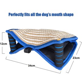 Dog Bite Board Sleeve Training Equipment Arm Protector For Left Right Hand Teething Cushion Training Supplies Bite Cushion with a Handle Dog Sports Toy for Young Dog Medium Size Dog
