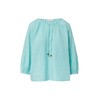 s.Oliver Raglan Sleeve Ruffle Muslin Blouse, turquoise