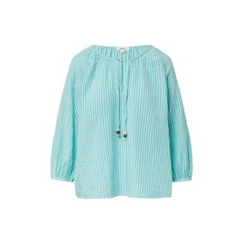 s.Oliver Raglan Sleeve Ruffle Muslin Blouse, turquoise