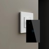 Smart WiFi Touch Light Switch, Black, Single Control Panel, Voice