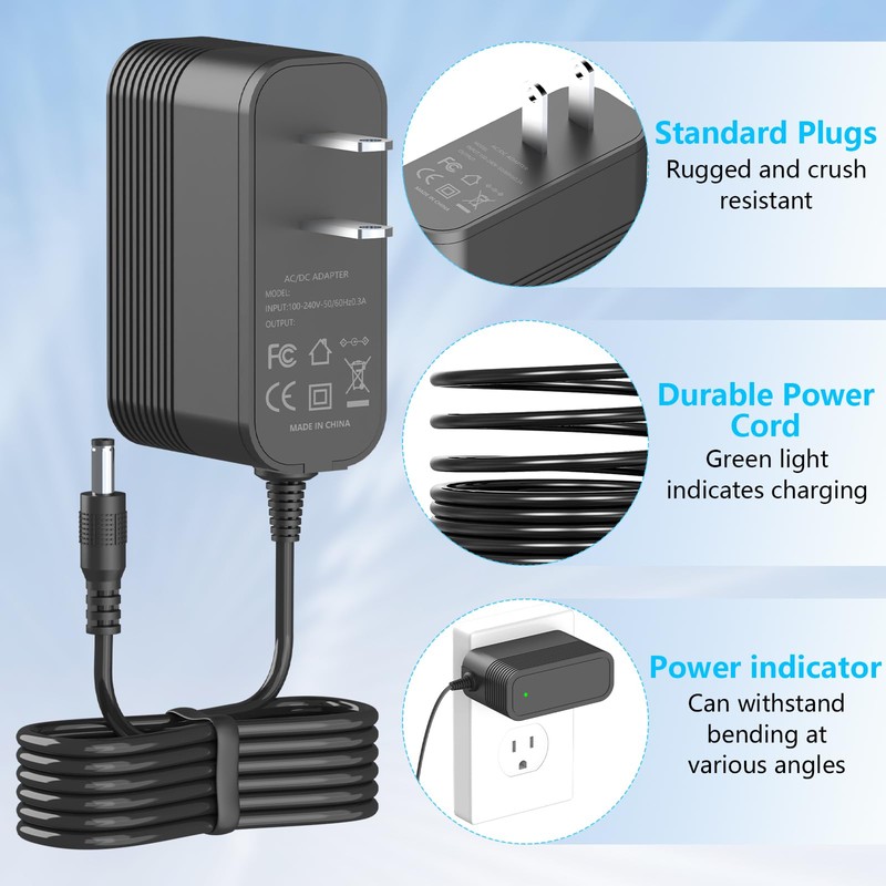 15V 2A Power Charger for W-King Bluetooth Speaker Compatible with