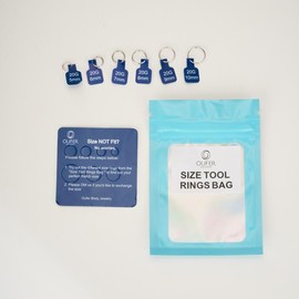 OUFER Size Tool Rings Bag 20G Full Sizes Nose Rings To Help You Find Your Nose Ring Size with 6 Different Size Options