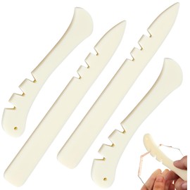 Cunhill 4 Pcs Stained Glass Plastic Burnisher Stained Glass Supplies and Tools Burnishing Tool for DIY Crafting Making Handicrafts
