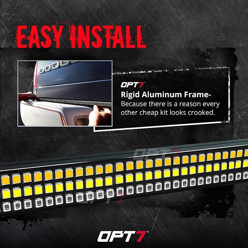 OPT7 48" Redline Triple Row LED Tailgate Light Bar w/Sequential