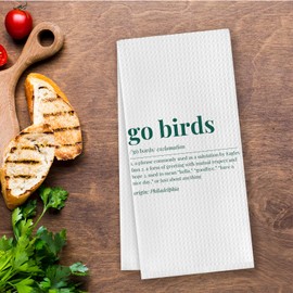 CosxHabitat Go Birds Football Kitchen Dish Towels, Gifts for Football Lovers Players Boys Men Women, Sport Lover Gifts Hand Tea Towels for Bathroom Kitchen, 16x24 Inch