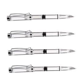KICHOUSE 4Pcs Fountain Pen with Ink Converter Precision Tip Writing Pen for Calligraphy for Students and Office Use