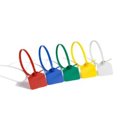 8 in Marker Nylon Cable Ties, Plastic Water Proof Tags, Self-Locking Written-on Cable Marker, Security Seals Label for Cabling, Wire Marking Label, Shipping Hanging Tags - Mulit colors/ 100pcs