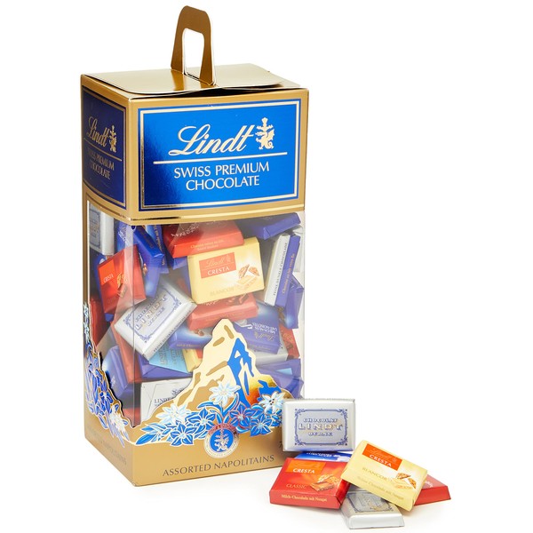 Lindt Swiss Premium Napolitains | Assorted Milk and Dark Chocolate Box Extra Large, 700g | Gift Present or Sharing Box for Him and Her | Christmas, Birthday, Celebrations, Congratulations, Thank you