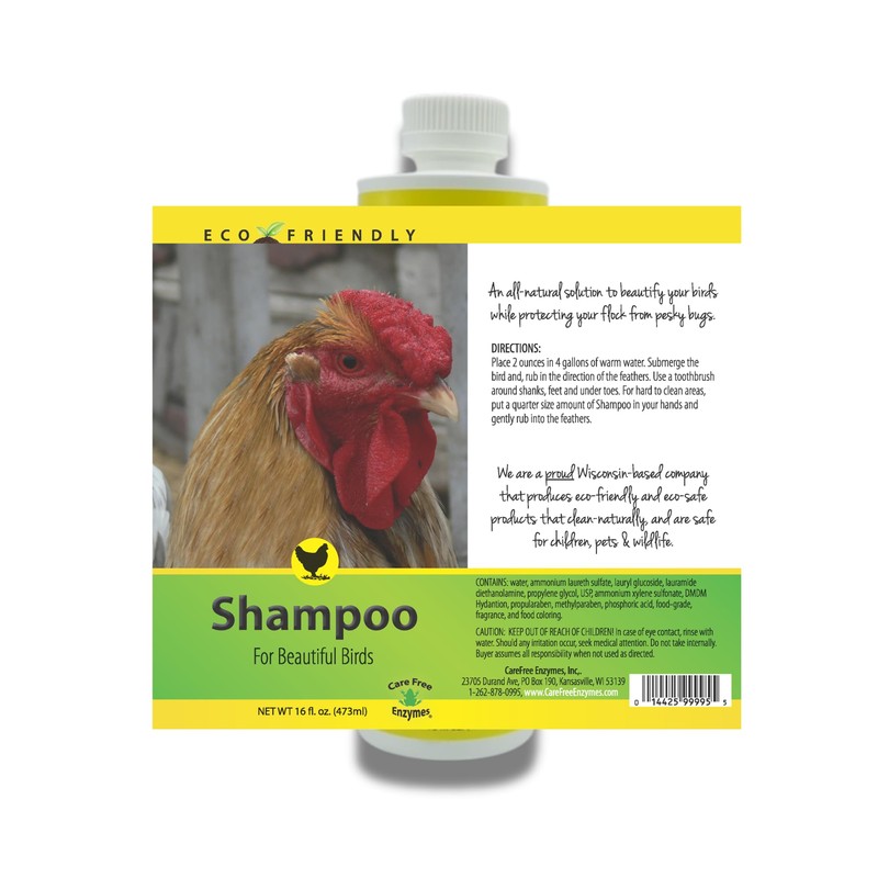 Care Free Enzymes Chicken Shampoo & Poultry Wash, 16 oz,