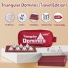 Smilejoy Triangle Domino,Triangular Domino Tiles with Brass Spinners Tabletop Game