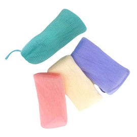 FRCOLOR 4Pcs Soap Foaming Bags with Drawstring Mesh Soap Pouches for Shower and Face Cleansing Suitable for Handmade Quick Bubble Creation and Skin Friendly Design