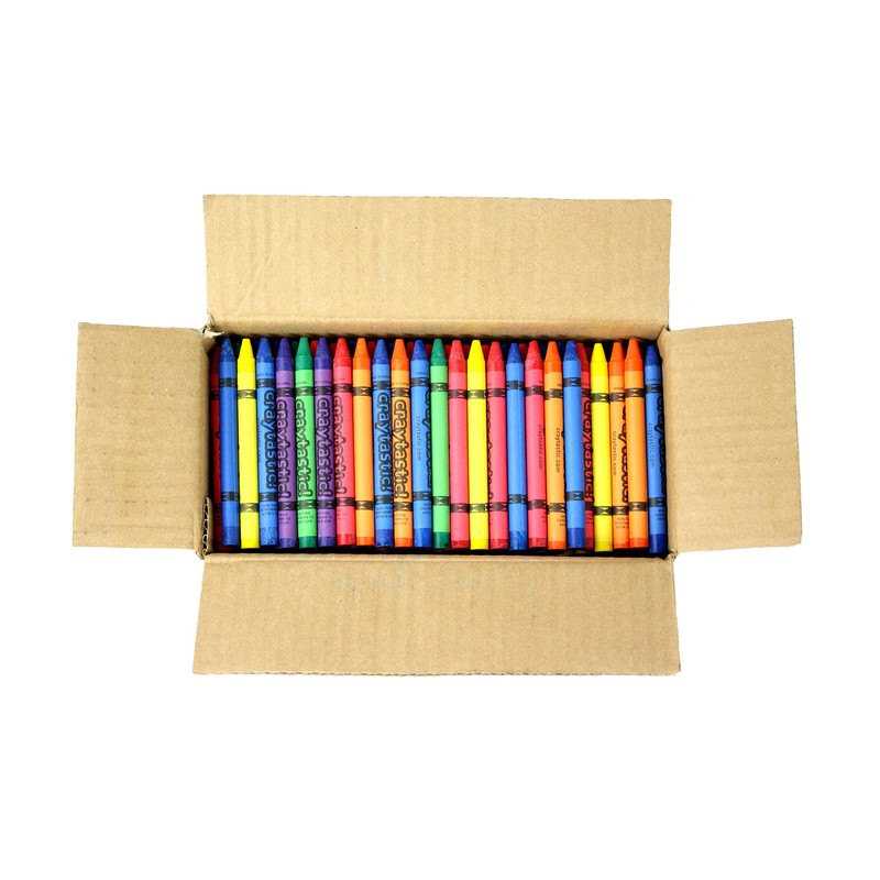 Craytastic! (264) Premium Bulk Crayons (6 Colors) for Schools, Classrooms,