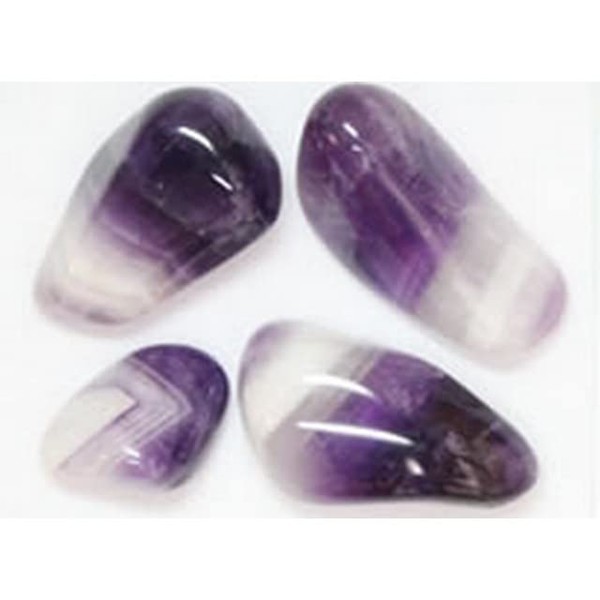 Pachamama Essentials Chevron Amethyst Tumble Stone Banded Amethyst - Healing Stone - Crystal Healing 20-25mm (5)
