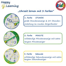 Jacques Farel Happy Learning Kids’ Boys’ Watch Analogue Quartz Metal Fabric Band KOP 03