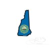 New Hampshire State map Flag Decals & Stickers