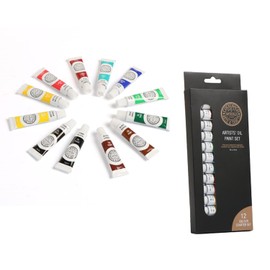 MD MUZ Colvin & Co Artists' Oil Paint Set, 12 Colours, 12ml Tubes, Starter Set