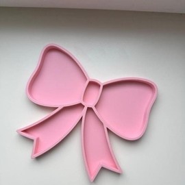 3D coquette bow tray, jewelry tray, crafting tray - Color: Light Pink