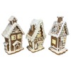 Gerson 7" H B/O Lighted Holiday Gingerbread House Set of