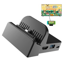 AOJAKI Switch Dock Switch Stand (TV Mode / Table Mode) Switch Stand, 4K Directly TV Output, Switch Dog Heat Dissipation, 3 Type-C USB Ports, Japanese Instruction Manual Included